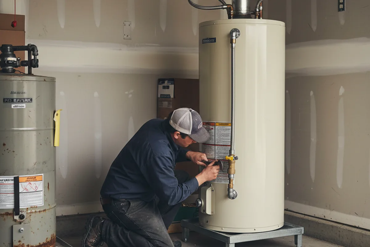 Water heater and shutoff valve replacement in Nottawa